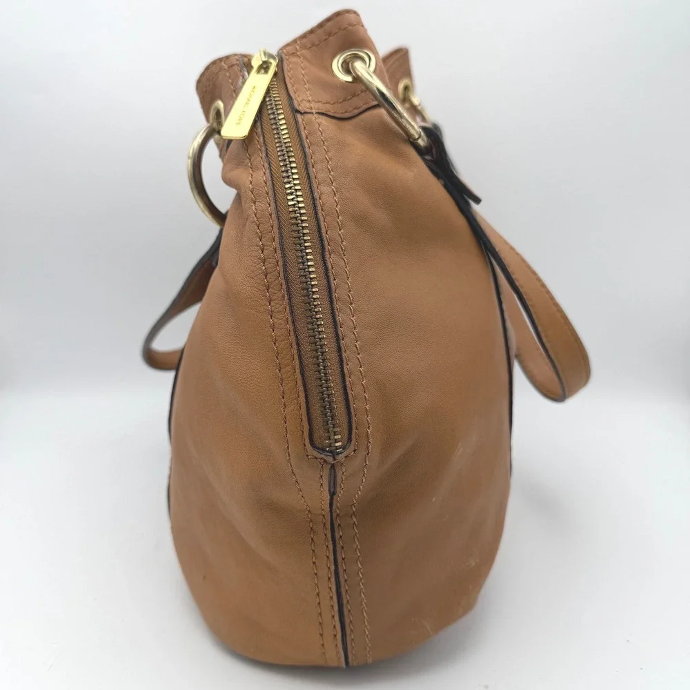Michael Kors‎ Moxley Shoulder Bag Brown Leather Gold Hardware Hobo